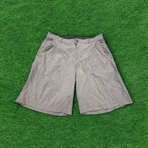 Lululemon Shorts Mens 38 Black Gingham Check Kahuna Performance Golf Stretch 10"